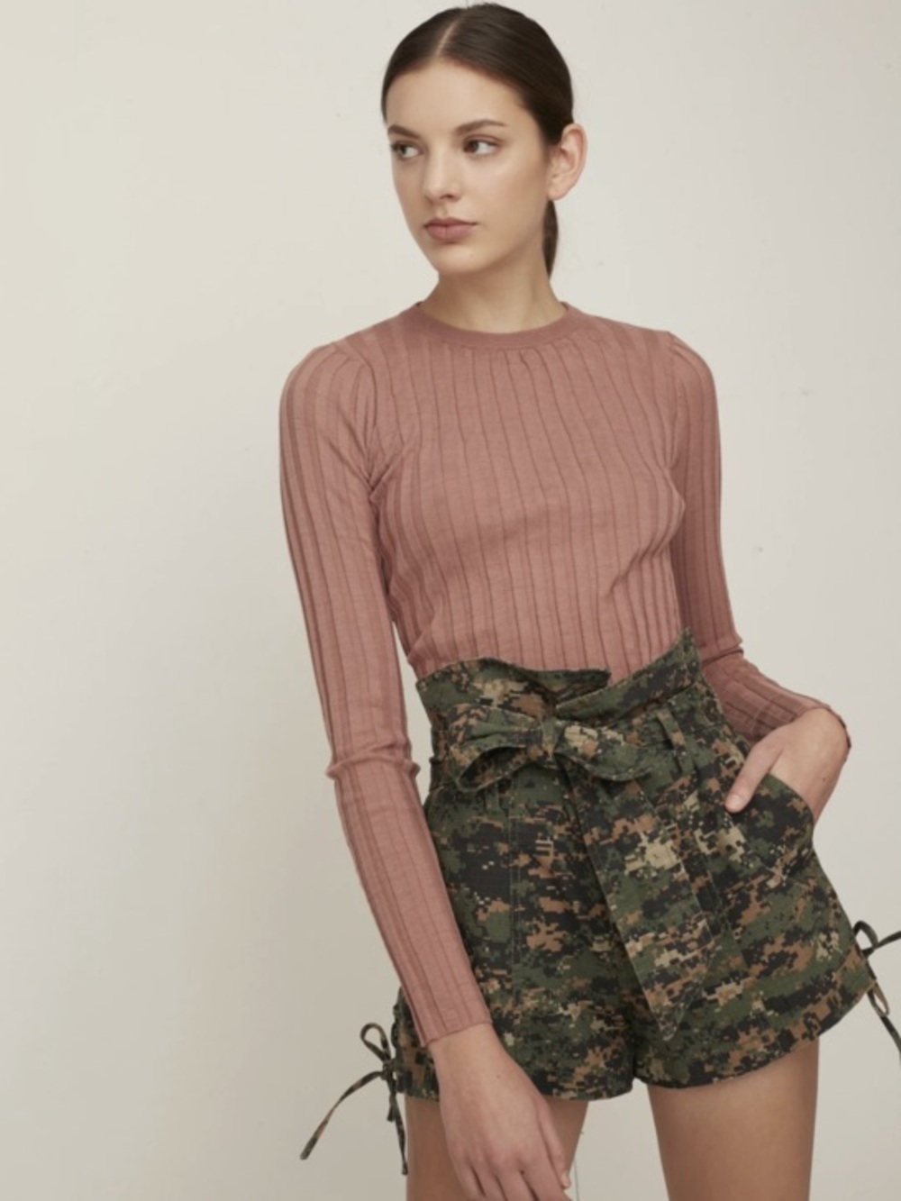 Marissa Webb Camo Shorts Digital Print NWT 6